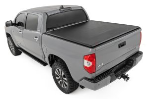 Toyota Tundra Soft Roll Up Bed Cover - Rough Country - Matte Black - '07-'21